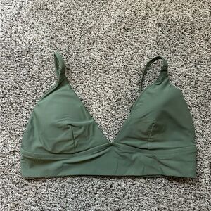 Green Triangle Bikini Top